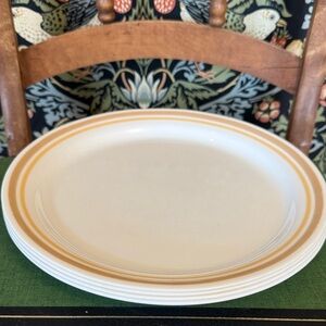 💕Vintage 1970’s Set of 4 Corelle Almond Dinner Plates